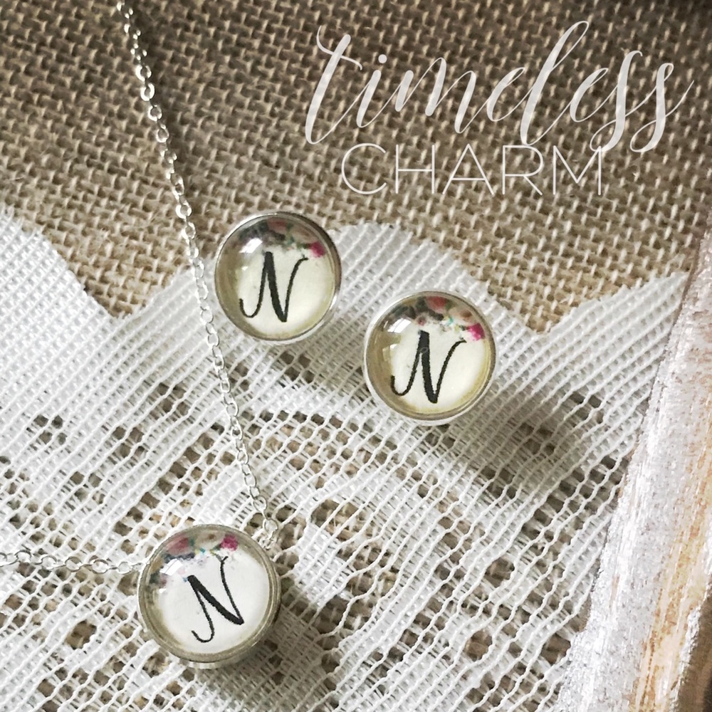 Customized Initial Jewelry Monogram Earrings